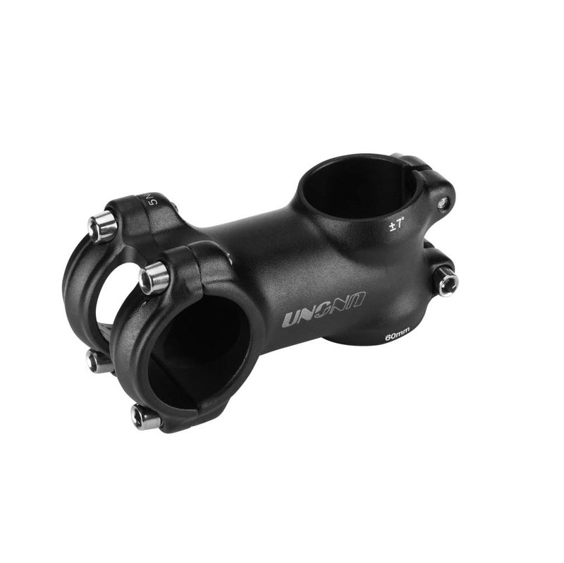 FOMTOR 25.4 Bike Stem 60mm 7 Degree MTB Bike Handlebar Stems Riser for Mountain Bicycle Road Bike BMX MTB Alloy Aluminum(Black) - Image 1